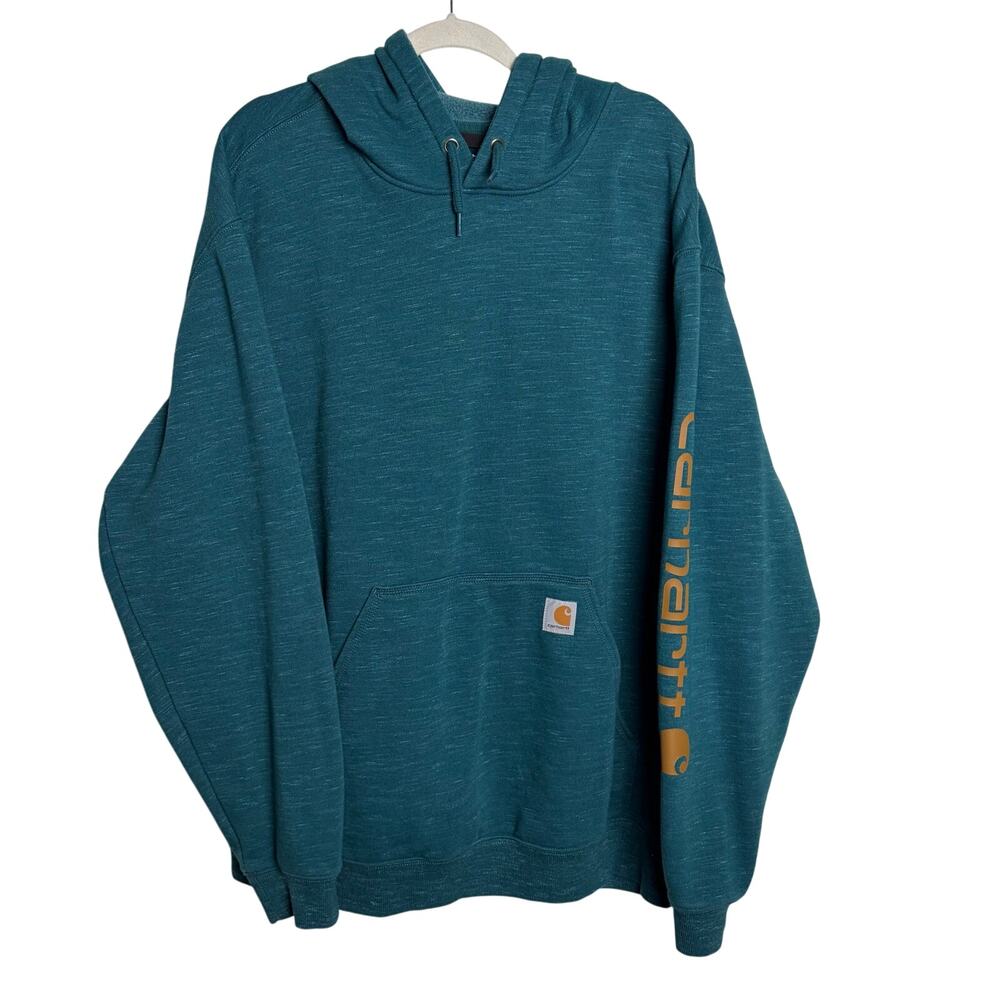 Carhartt Tidal Space Dye Midweight Hooded Logo Sweatshirt Men's Size 2XL